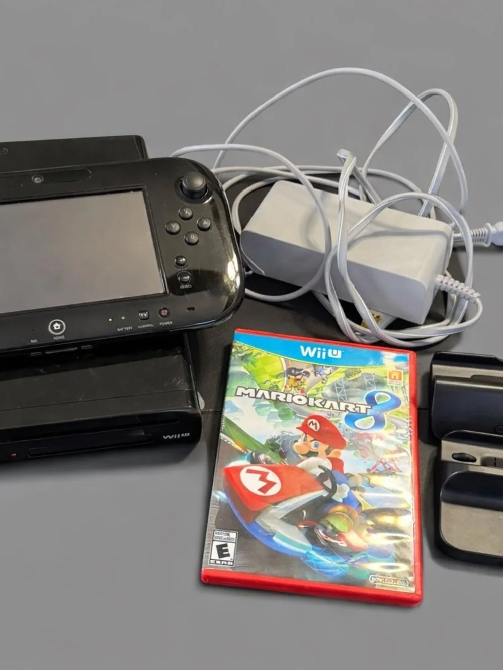 Nintendo Wii U Console Bundle in Black with Mario Kart 8